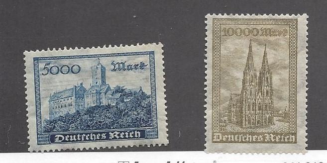 Germany, 237-38, Various Scenes Singles, **Hinged**