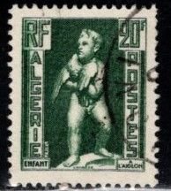 Algeria - #244 Child with Eagle  - Used