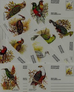 Ciskei 10 unused pre-stamped cards Birds