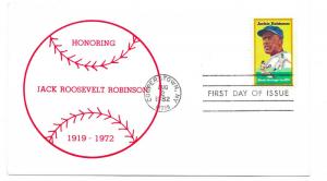 2016  Jackie Robinson unknown red baseball FDC