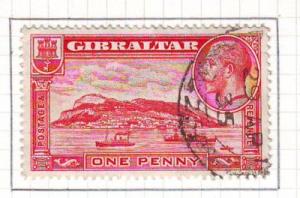 Gibraltar Sc 96 1931 1 d G V & Rock stamp used