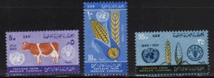 EGYPT Scott 582-584  MNH** FAO freedom from hunger stamp set