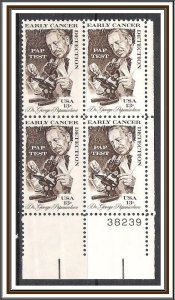 US Plate Block #1754 Cancer Detection MNH