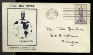 U.S.#799 Planty #P91 1st Ownes Cachet Unofficial Honolulu Schofield, HI Cancel