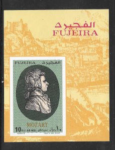 Fujeira 1971 MNH Mozart Composer Music IMPERF Souvenir Sheet (12172)