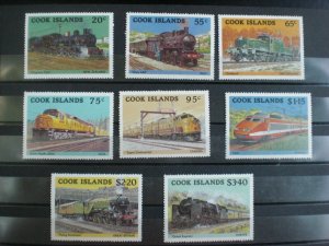 1985 Cook Islands Locomotives (Scott 858-65) - MNH lt 5