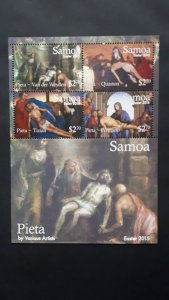 Religion - Art - Paintings - Easter 2015 - Oceania - 5x souvenir sheet ** MNH