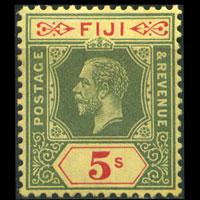 FIJI 1912 - Scott# 90 King 5s NH creases