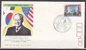South Korea, Scott cat. 918. USA President`s State Visit. First day cover. ^
