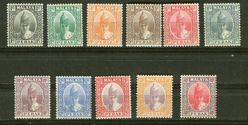 Malaya-Perak # 84//94 Sultan  (11) VF Unused LH