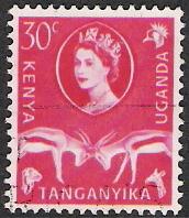 Kenya Uganda #125 QE II & Gazelles Used