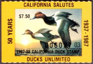 California Duck Stamp Scott 18 MNH (1987) at Face!