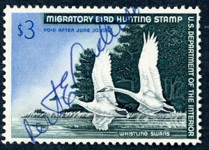 #RW33 – 1966 $3.00 Whistling Swans. Used.