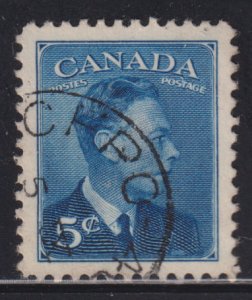 Canada 288 King George VI with Postes-Postage 5¢ 1949