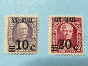 Canal Zone C4-C5 Mint Hinged Airmail US Possession Overprint KSPhilatelics