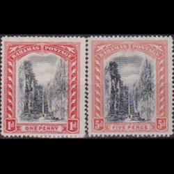 BAHAMAS 1901 - Scott# 33-4 Staircase 1-5p NH