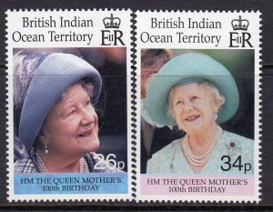 British Indian Ocean Territory 2000 Queen Mother 100th Birthday MH Set 223-224