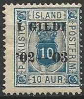 Iceland O27 mint CV $475