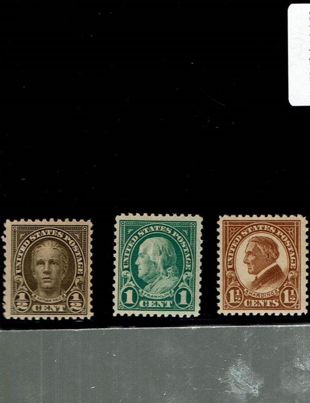 Scott #551-553 F/VF-OG-NH. SCV - $7.35