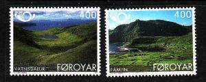 D4-Faroe Is.-Sc#280-1-unused NH set-Tourism-1995-