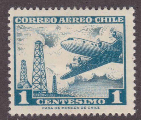 Chile C235 Oil Derricks and Plane 1960