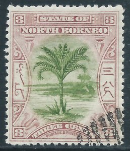 North Borneo, Sc #82, 3c Used