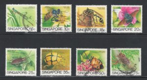 Singapore 1988 Insects (Redrawn) Scott # 453a - 460a Used