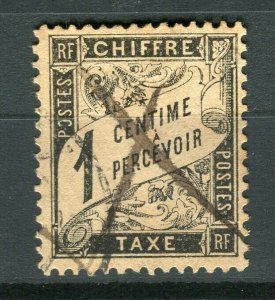 FRANCE; 1881 early classic Postage Due issue fine used 1c. value