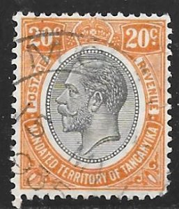 Tanganyika 32: 20c George V, used, F-VF