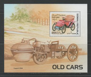 Thematic Stamps Transports - SOMALI REP 1997 OLD CARS MS mint