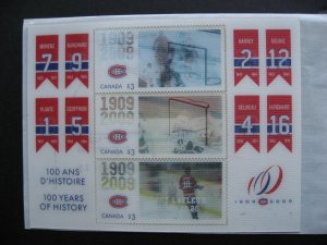 Canada Sc 2340 Montreal Canadiens souvenir sheet postally used