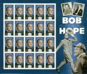 US: 2008 BOB HOPE - LEGENDS OF HOLLYWOOD; Sheet Sc 4406; 44 Cents Values
