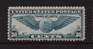 1939 Sc C24 Trans-Atlantic 30c blue globe & wings MNH single CV $11 (04