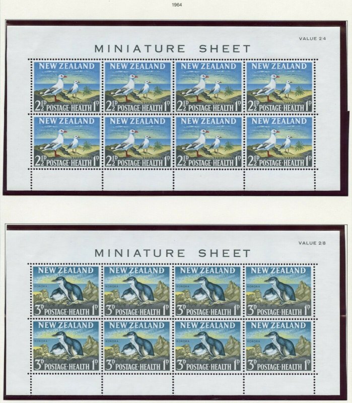 NEW ZEALAND 1961/66  SELECTION  ON PAGES MINT NH SCOTT $198.00