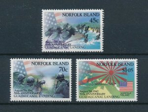 [102315] Norfolk Island 1992 World war II Guadalcanal landing  MNH