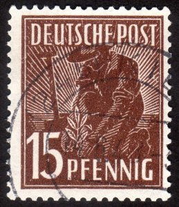 1948, Germany, American-British-Soviet Occ., 15pf, Used, Sc 562, Mi 948a