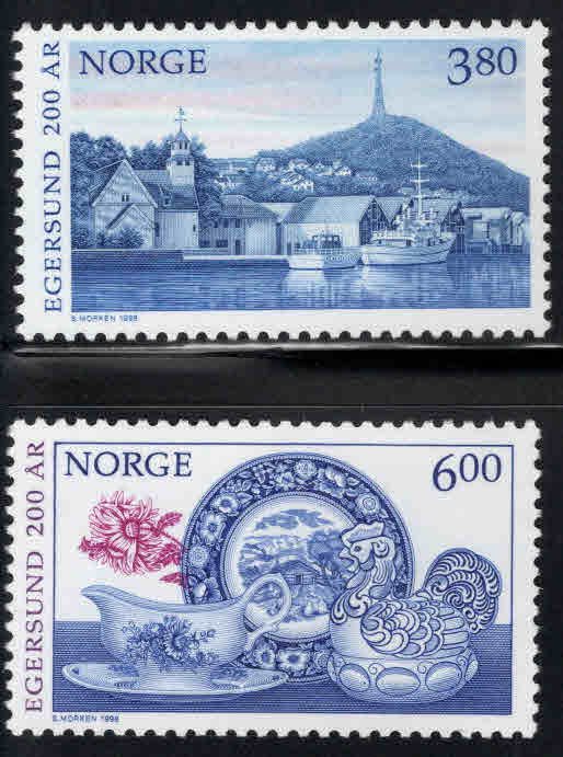 Norway Scott 1194-1195 MNH** Egersund tourism set 1998