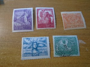 Brazil  #  628-32  MH/ used