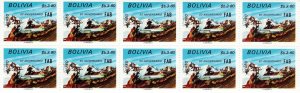 Bolivia 1974 Sc C332 MNH OG Block of 10 50th Anniversary of FAB Air Mail