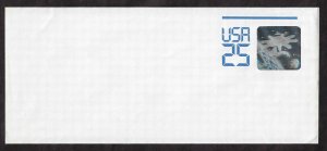 US #U617 Unused stamped envelope; 25c Shuttle at Space Station (1989)