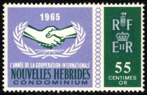 1965 New Hebrides (France) Scott #-126-127 International Co-Operation Year Set/2