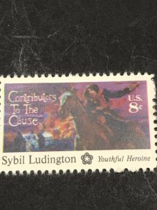 Scott 1559- Sybil Ludington, Youthful Heroine- MNH 8c 1975- unused mint stamp