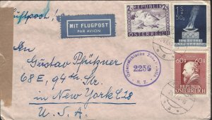 Austria Scott #479,B224,519 1945-1946, Cover with Stamps