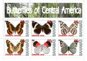 BAHAMAS SHEET CINDERELLA BUTTERFLIES INSECTS