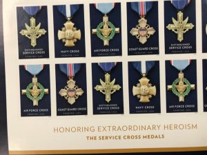 5065-5068    Service Cross Medals  MNH Forever sheet of 12    FV $6.60   In 2016