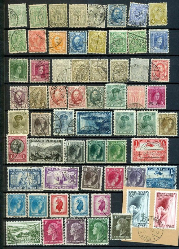 Luxembourg Old/Mid Mixed Used (Appx 200 Items) (Top 37)