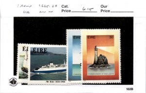 Ireland, Postage Stamp, #665-668 Mint NH, 1986 Ship, Lighthouse (AC)
