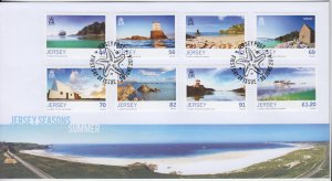 Jersey 2014, 'Seasons Summer,  Set of 8  on FDC