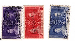 British Soloman Islands #64-66 Used - Stamp - CAT VALUE $2.00