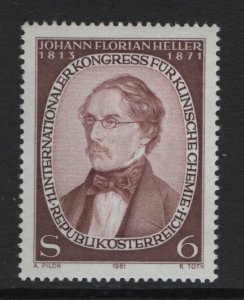 Austria  #1183  MNH 1981  Heller  urinalysis pioneer